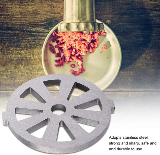 Kwaliteitsvleesmaler met 7mm gaatjes - Vervangingsschijf en mes voor keukenmachines, ideaal voor gehakt en vleesbereiding — afbeelding 4