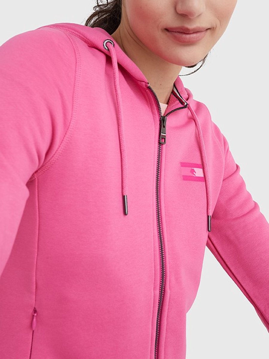 Tommy Hilfiger SS'22 Zip-Thru Hoody-Roze-XL