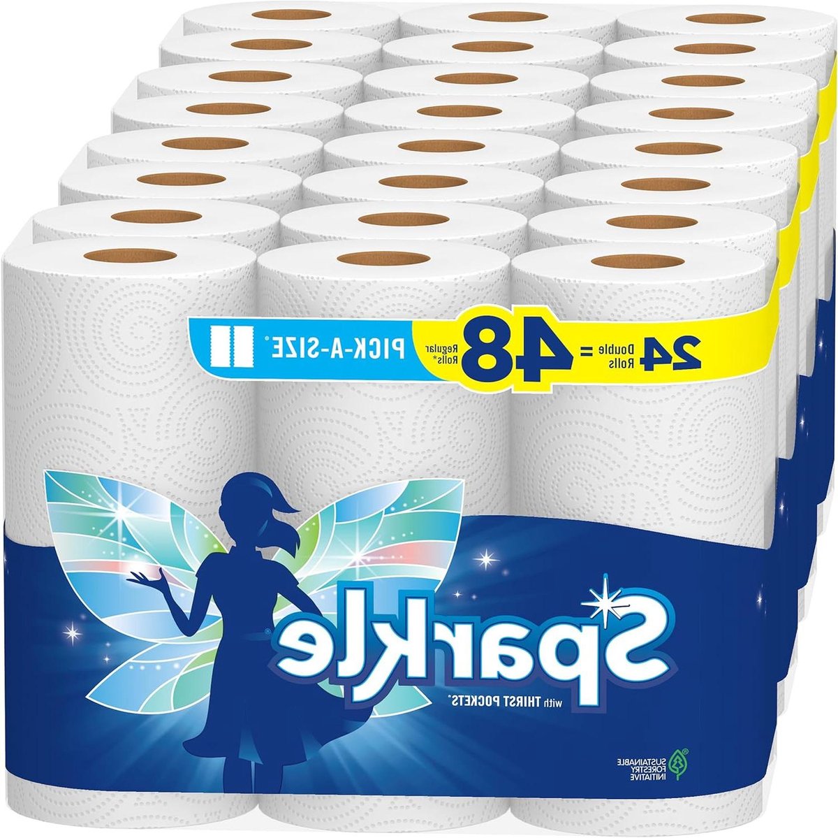 Papieren Handdoekrollen - Keukenpapier - Dagelijkse Schoonmaak - Kies Formaat - 24 Dubbele Rollen - Wit