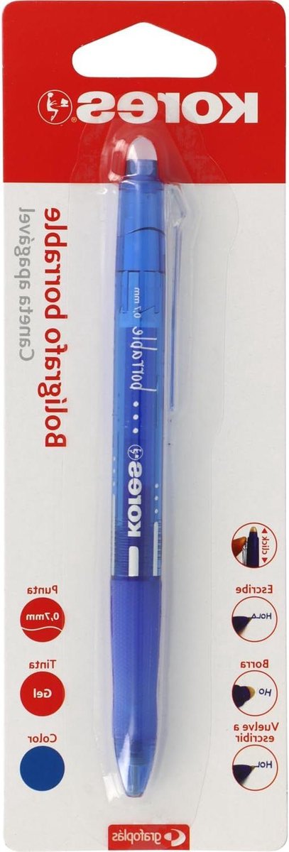Uitwisbare Balpen - Gelpen - Foutloos Schrijven - Sneldrogende Inkt - 0.7 mm - Blauw