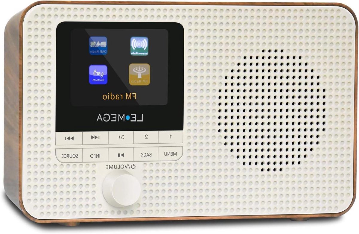 Draagbare Internetradio - Digitale Radio - Muziek Luisteren - Met Kleurendisplay - Compact Formaat - Walnoot Afwerking