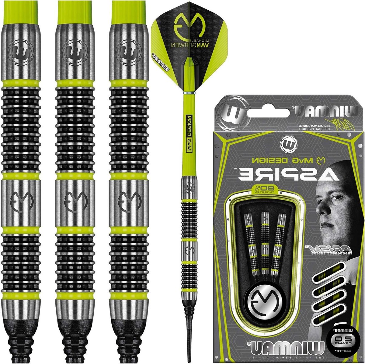 Softip Darts Set - Dartpijlen Set - Precisie Werpen - 80% Wolfram - 20 gram - Grijs