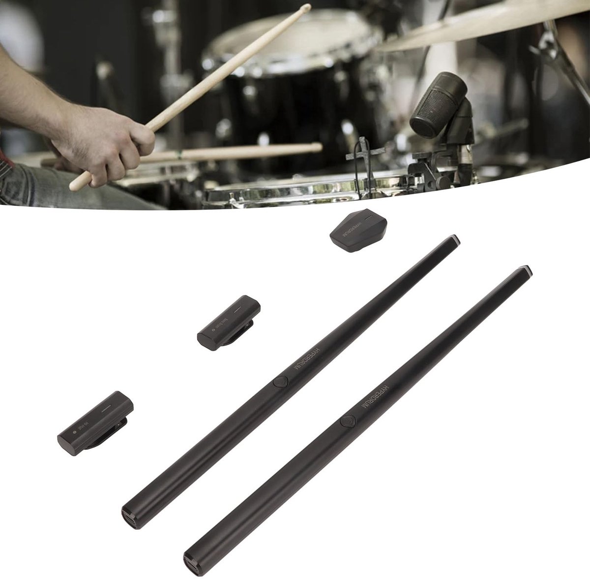Dailygoods - Virtueel drumstel - Draagbaar en stil - Ideaal voor beginners - Elektronische drumset - Leer drummen met plezier - Geschikt voor alle lee...