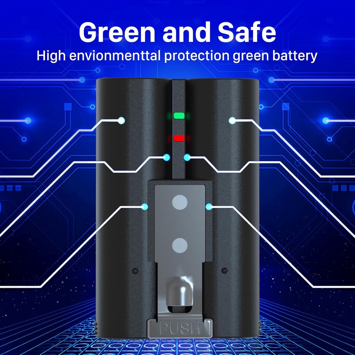 SnelShoppen - Pack of 2 V4 Batterijen voor Video Ring, 7200 mAh Hoge Capaciteit Li-ion Vervangingsbatterijen, Compatibel met Video Deurbellen 2/3/4, S – foto 4