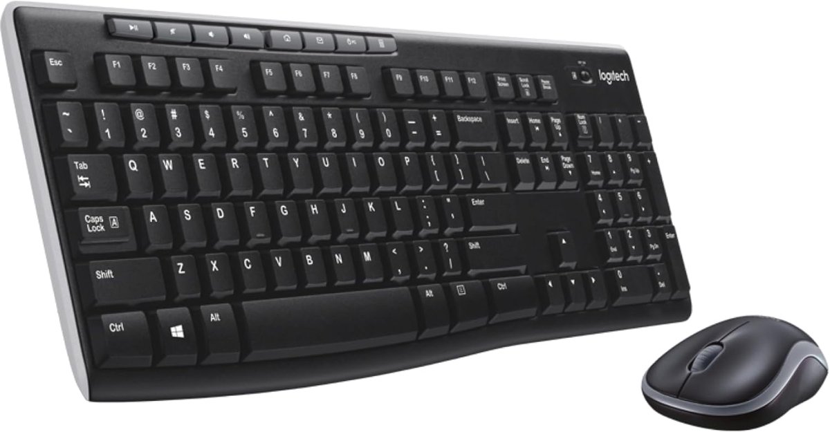 Thijox - Draadloos Toetsenbord en Muiscombinatie voor Windows, 2,4 GHz, Compacte Muis, 8 Multimedia- en Sneltoetsen, Batterijduur van 2 Jaar, PC, Lapt