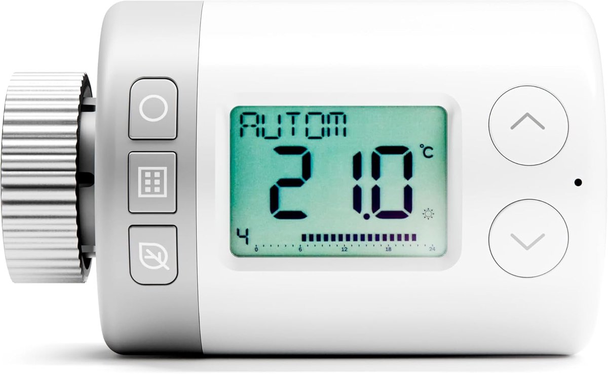 Thijox - Slimme Radiatorthermostaatventielen 2x ETRV Programmeerbaar, Digitale Centrale Verwarming, Energiezuinig, Wit, Compatibel met Standaard Radia