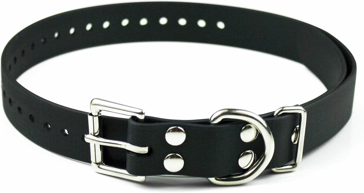 SnelShoppen - Biothane Hondenhalsband Waterdicht en Geurloos, Verstelbare Metalen Gesp en D-ring, Comfortabel voor Kleine, Middelgrote en Grote Honden