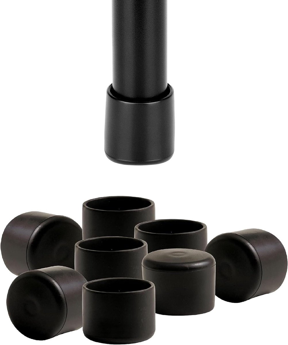 Rubberen stoelpootjes - Meubelbeschermers - Vloer beschermen - Kras- en geluidsdempend - 16 stuks 20 mm - Zwart