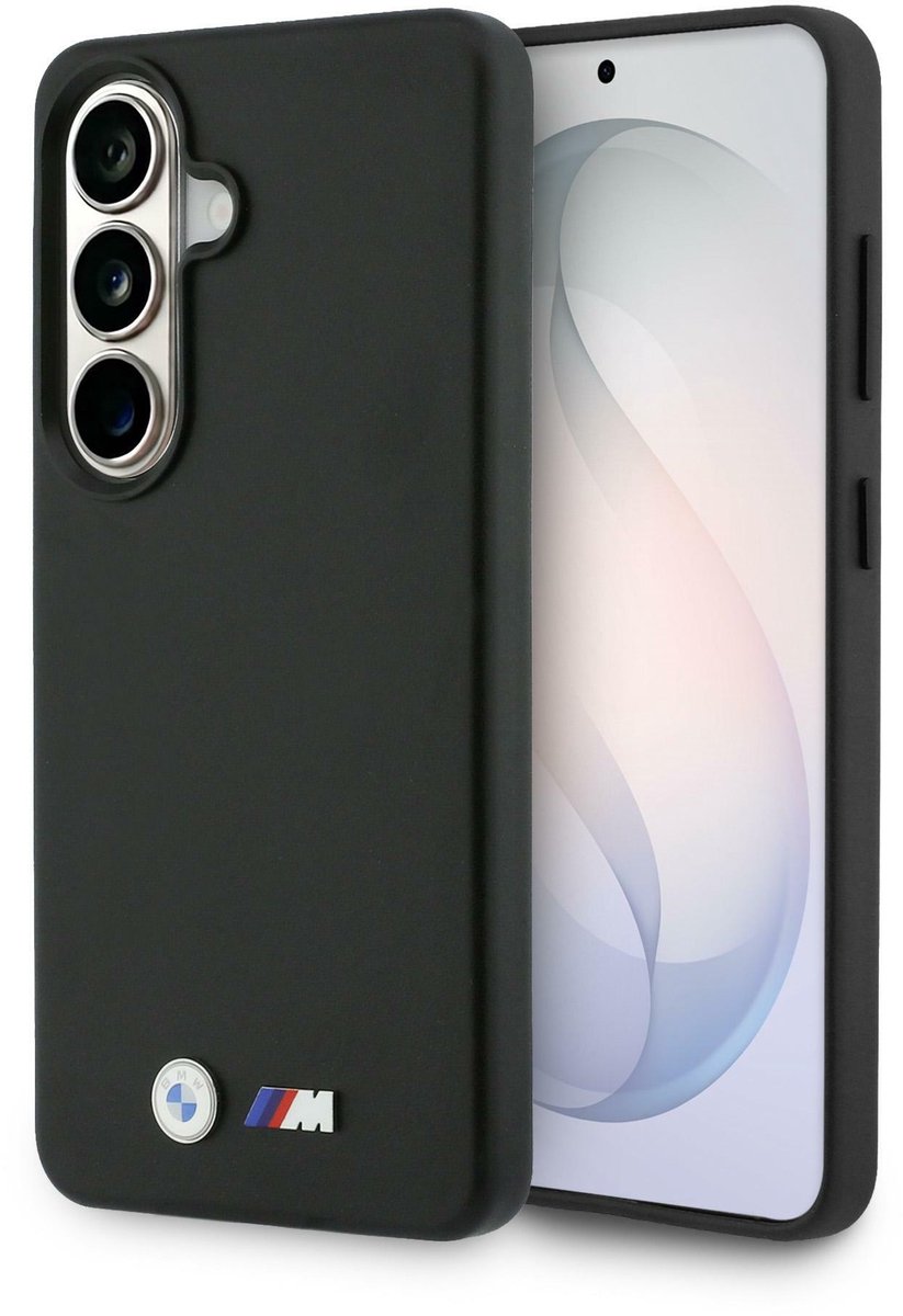 BMW M Metal Logo MagSafe Hoesje voor Samsung Galaxy S26+ Zwart