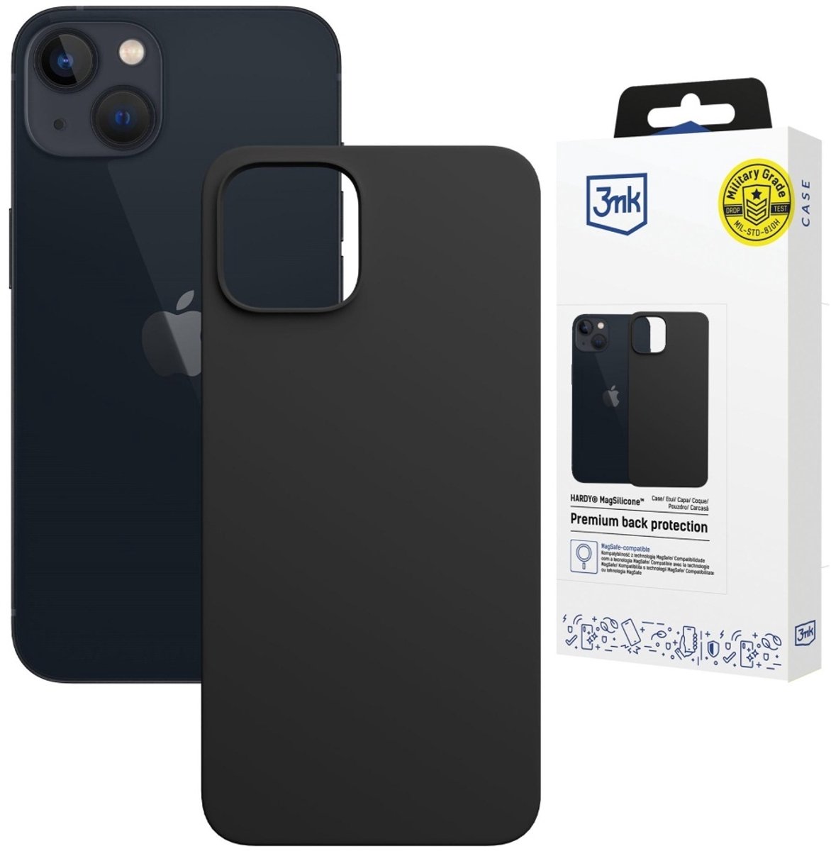 3MK Hardy MagSilicone Hoesje voor Apple iPhone 14 Plus Grafiet