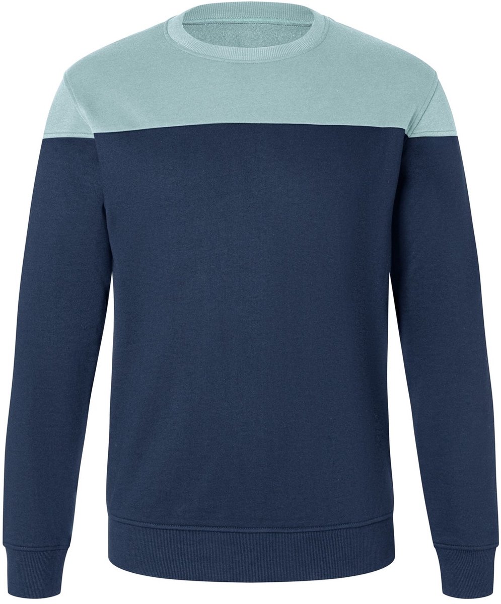 KÜBLER 52226406 Sweatshirt Werktrui HEREN Veiligheidstrui Donkerblauw IJsblauw - Krasvrij - 50 Procent Katoen 50 Procent Polyester - Oeko Tex