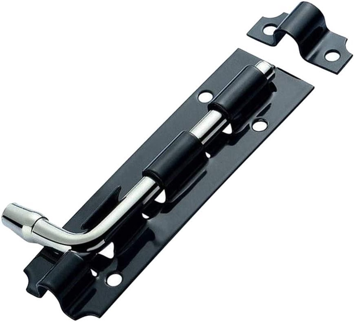 Set van 3 Zwarte Latch Catch voor Tuinpoorten - Stevige Schuifdeur Beveiliging en Torenbol