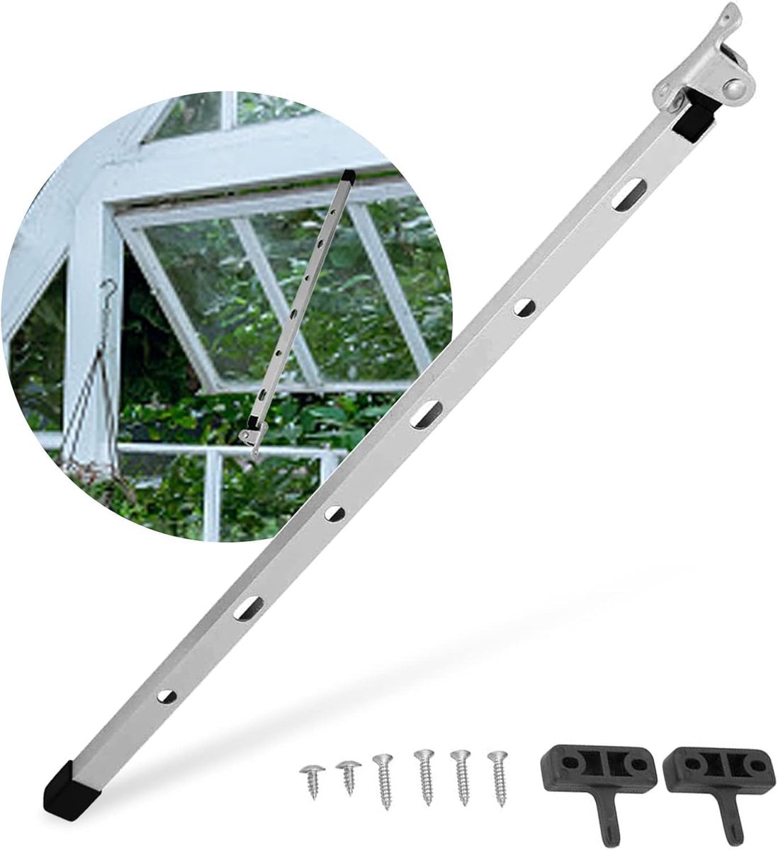 Handmatige Kasraamopener Set, Vervangingsset voor Raamsteunen, Aluminium Ventilator voor Dakramen en Zonwering