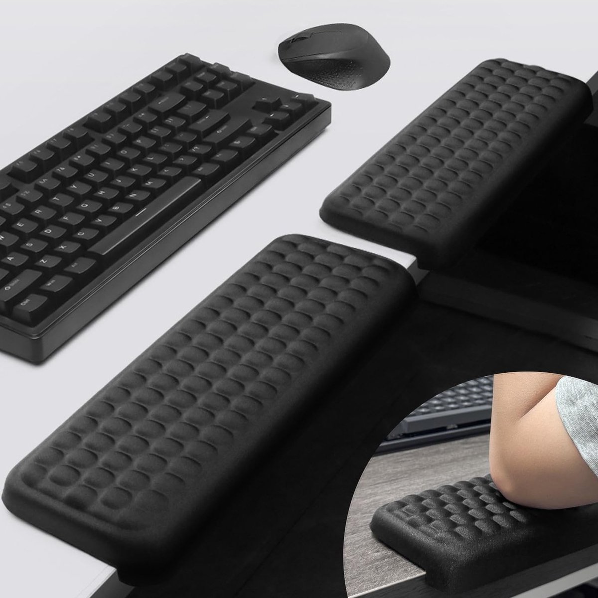 Ergonomische L-vormige Armsteunen voor Bureau - 2 Stuks, Antislip Pols- en Elleboogsteun voor Thuis en Kantoor