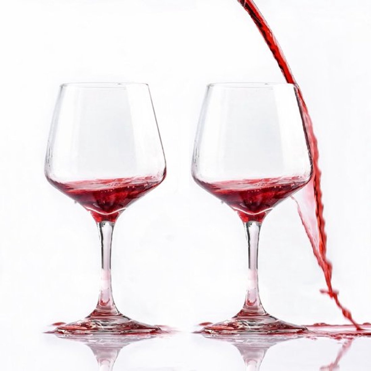 Set van 2 Schokbestendige Plastic Wijnflessen - 440 ml Witte Wijn Glazen voor Feesten, Kamperen en Picknicks