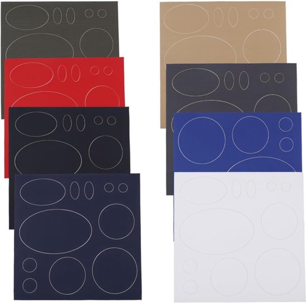 8 Stuks Zelfklevende Reparatie Patches voor Donsjassen, Waterdichte Nylon Herstelset voor Jassen, Tenten en Slaapzakken (8 Kleuren)