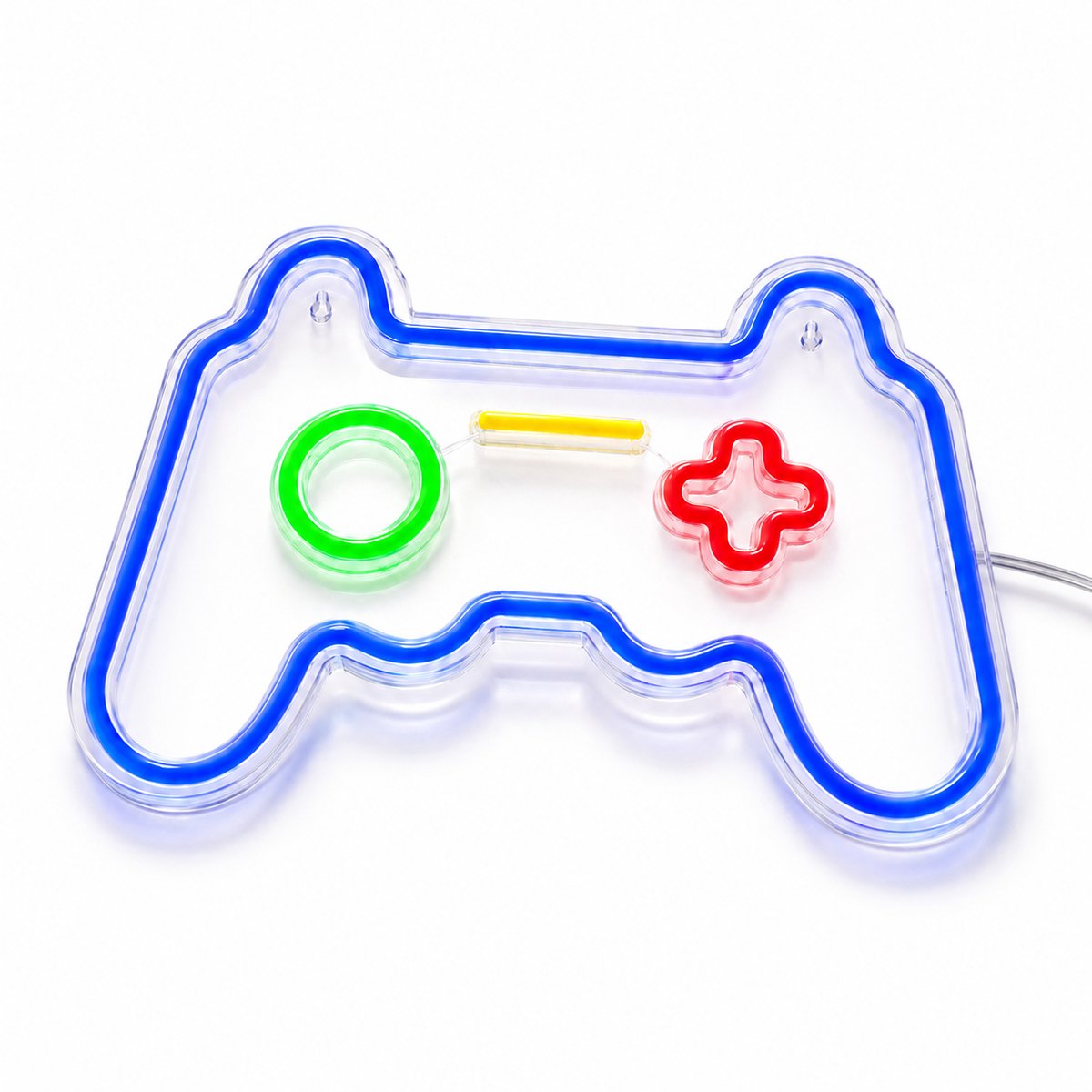 ZoeZo Game Controller Neonlamp - Dimbare LED Wandlamp - Neon Sign - USB - Gaming Decoratie voor Gameroom en Slaapkamer - 28 x 41 cm - Blauw