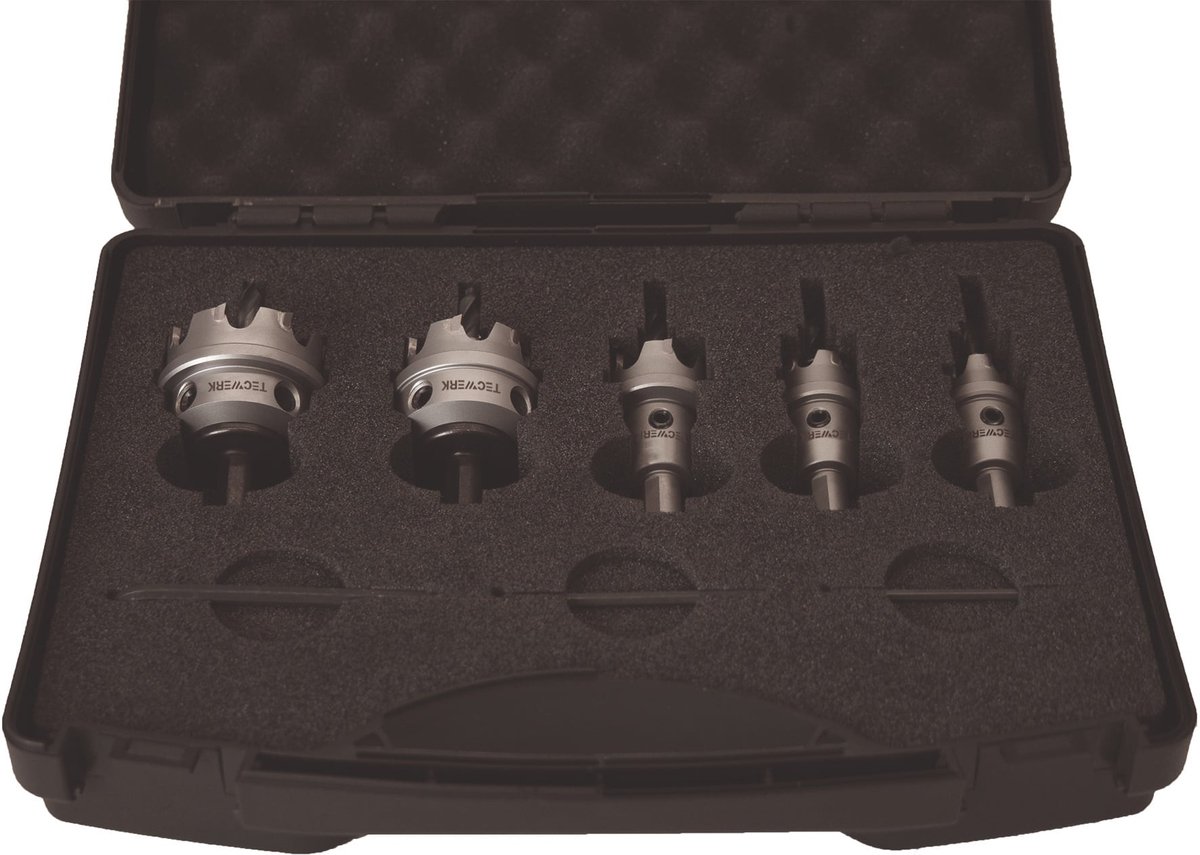 Gatenzaagset 8-delig.16-40mm Snijdiepte 4mm HM-uitgerust TECWERK