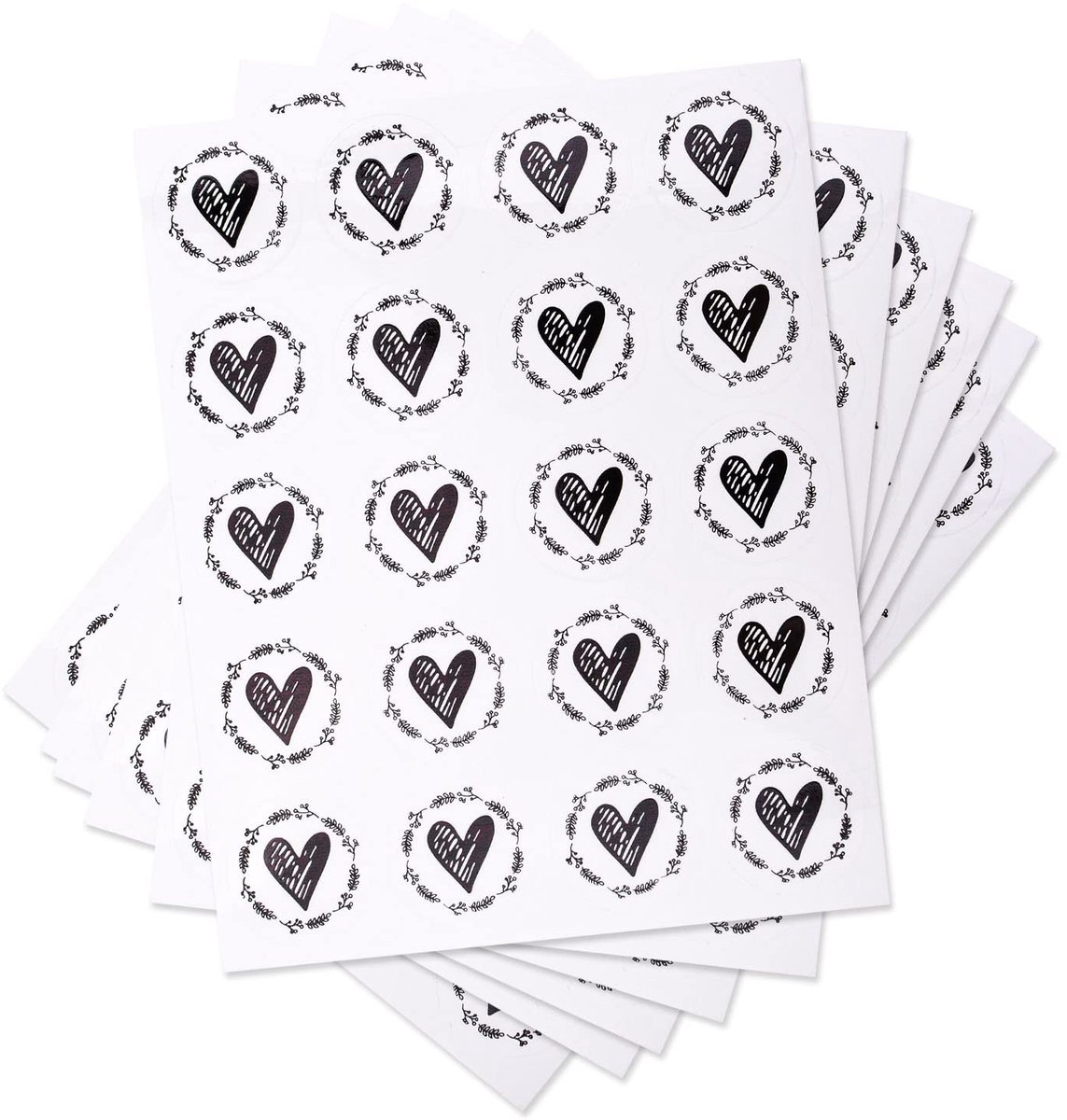 Solidchoice - Set van 600 Hart Stickers voor Enveloppen