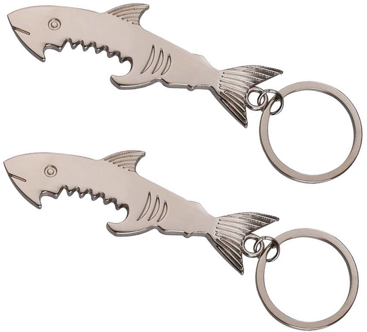 Solidchoice - Haai Sleutelhanger en Flesopener, 2 Stuks