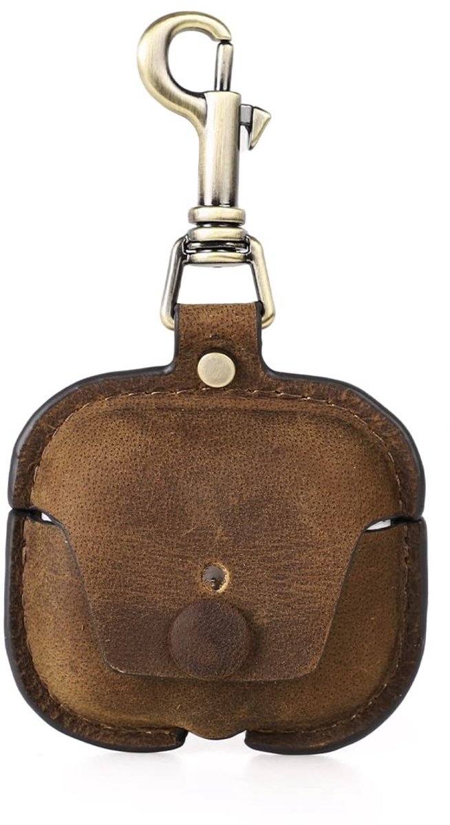 Solidchoice - Draagbare Leren Reiscase voor Airpods 3