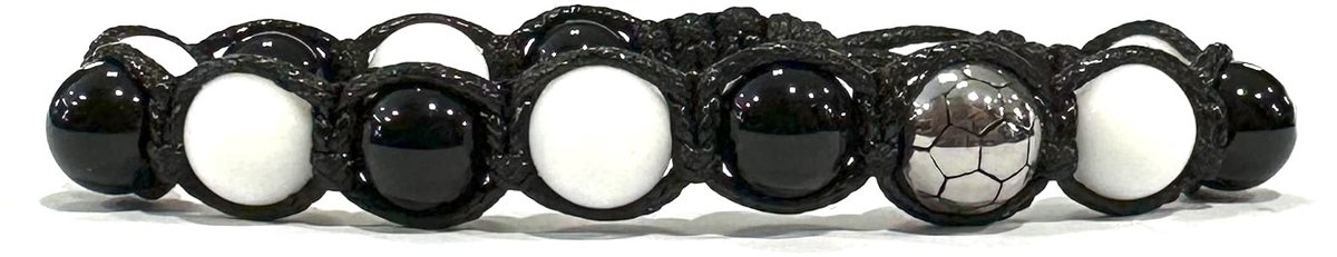 Solidchoice - Verstelbare Voetbal Team Armband van Stenen en Staal