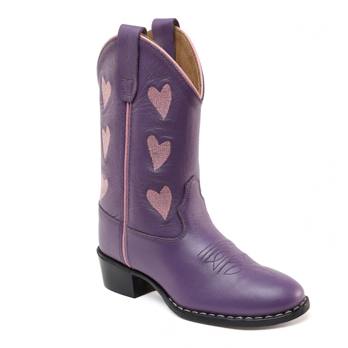 Bootstock Hearts Purple Cowboylaarzen - Kinderen - Paars - Leer