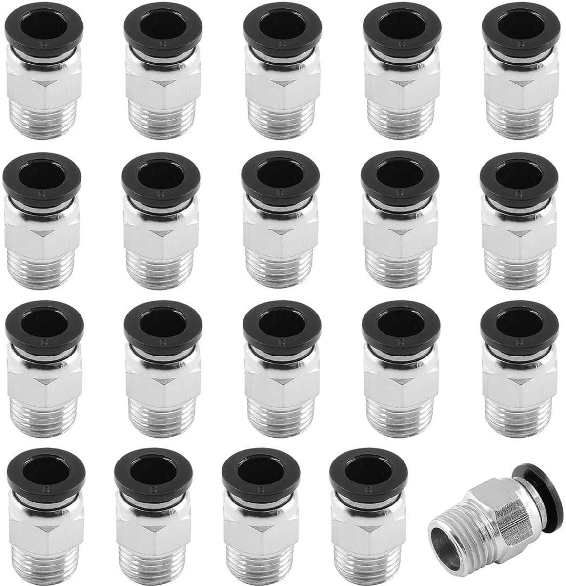 Solidchoice - 20 Stuks Pneumatische Aansluitingen voor 3D-Printer Extruder