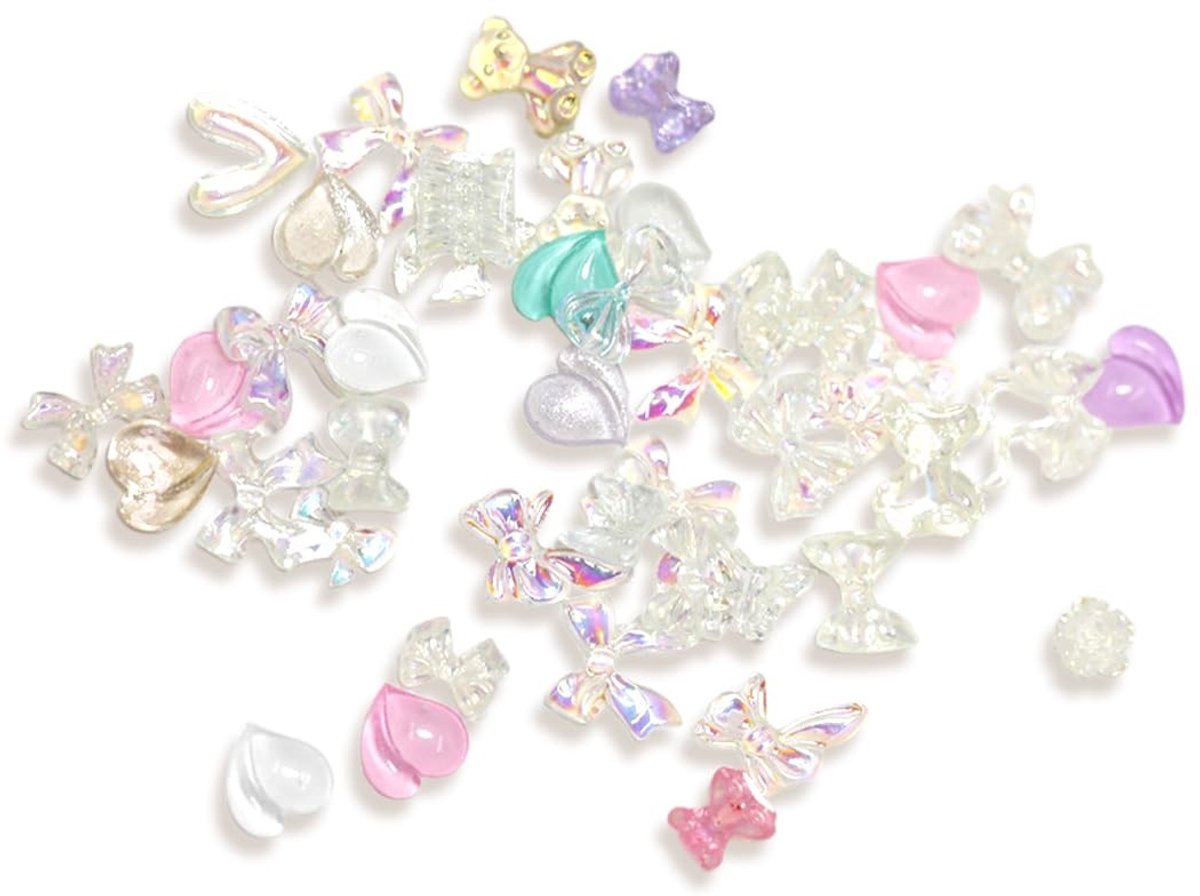Solidchoice - 100 Stuks 3D Hars Nail Art Charms in Diverse Stijlen