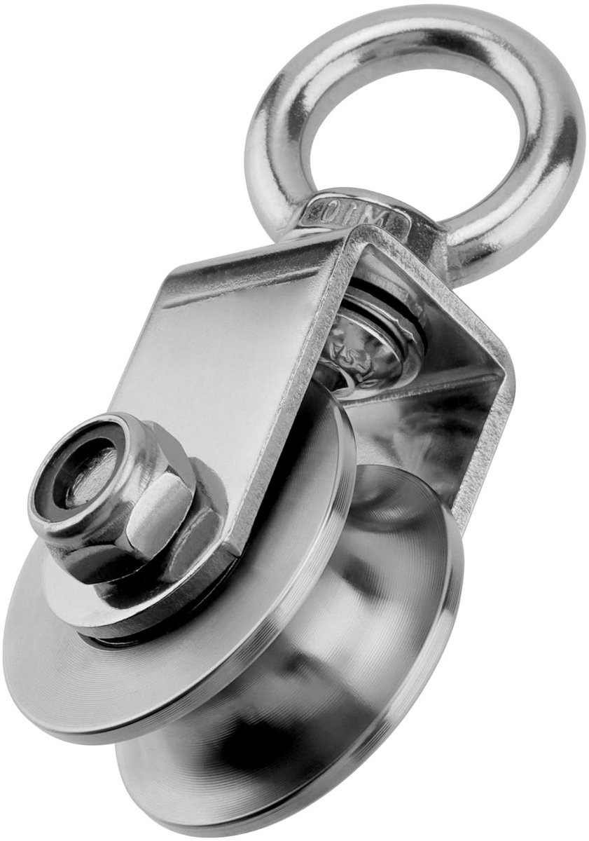 Solidchoice - Robuuste Fitness Katrol met 2 Kogellagers en Stalen Kabel