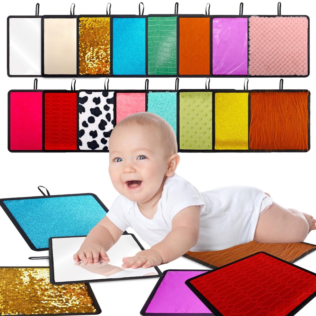 Solidchoice - Set van 16 Sensorische Matten voor Baby's en Peuters