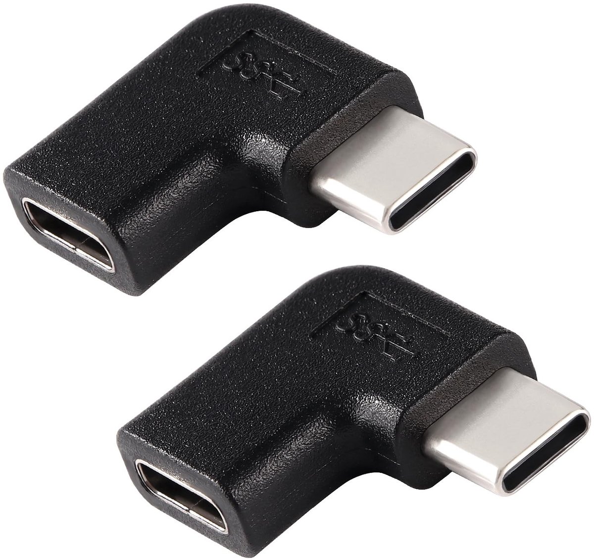 Solidchoice - 2 Stuks USB C Hoekadapter voor Laptop en Telefoon