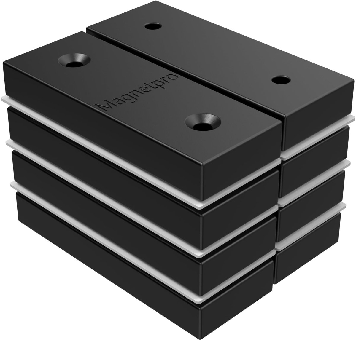 Solidchoice - Set van 8 PP-gecoate Magneten met 10 kg Kracht