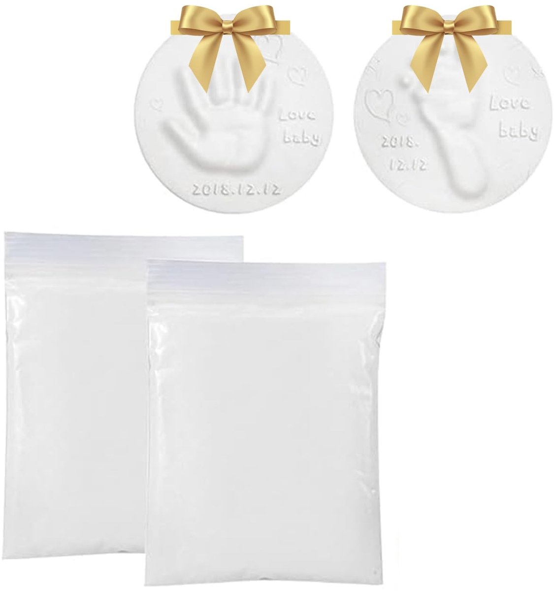 Solidchoice - Baby Handafdruk en Voetafdrukset, Klei Set voor Pasgeborenen