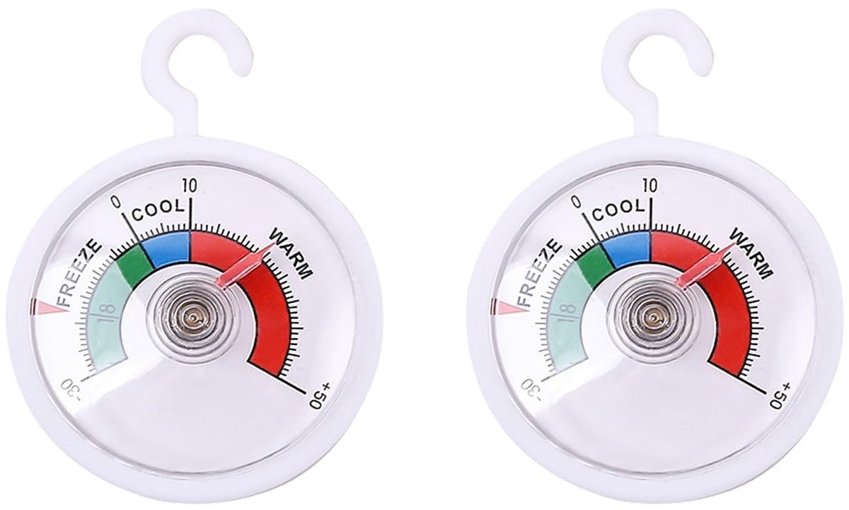 Solidchoice - Set van 2 Koelkastthermometers voor Betrouwbare Temperatuurcontrole