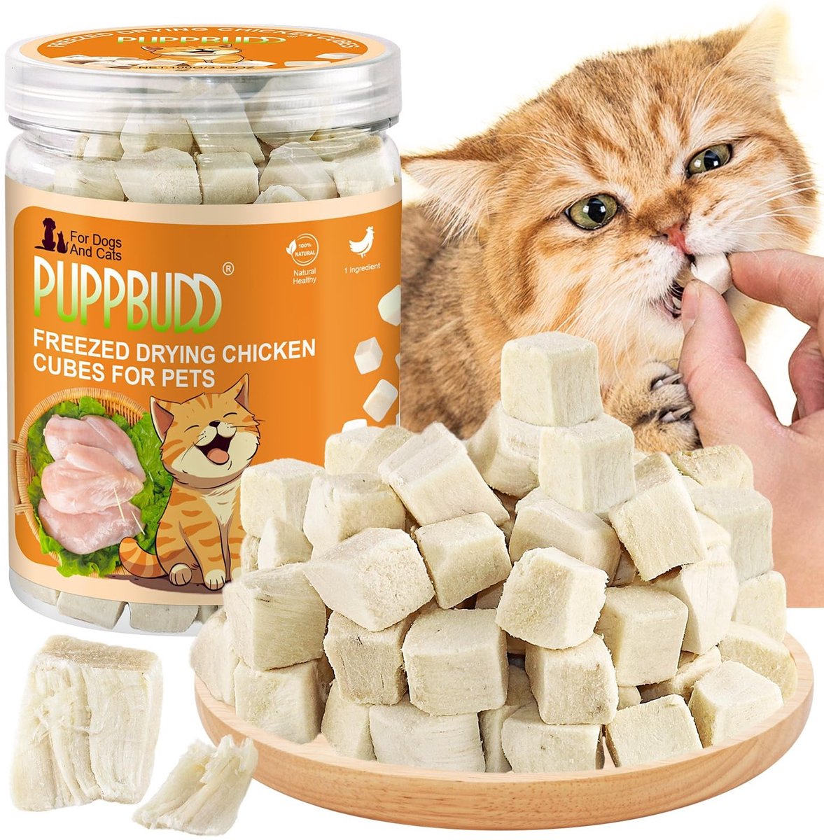 Solidchoice - Freeze Dried Chicken Snacks voor Katten - Eetbare Snoepjes