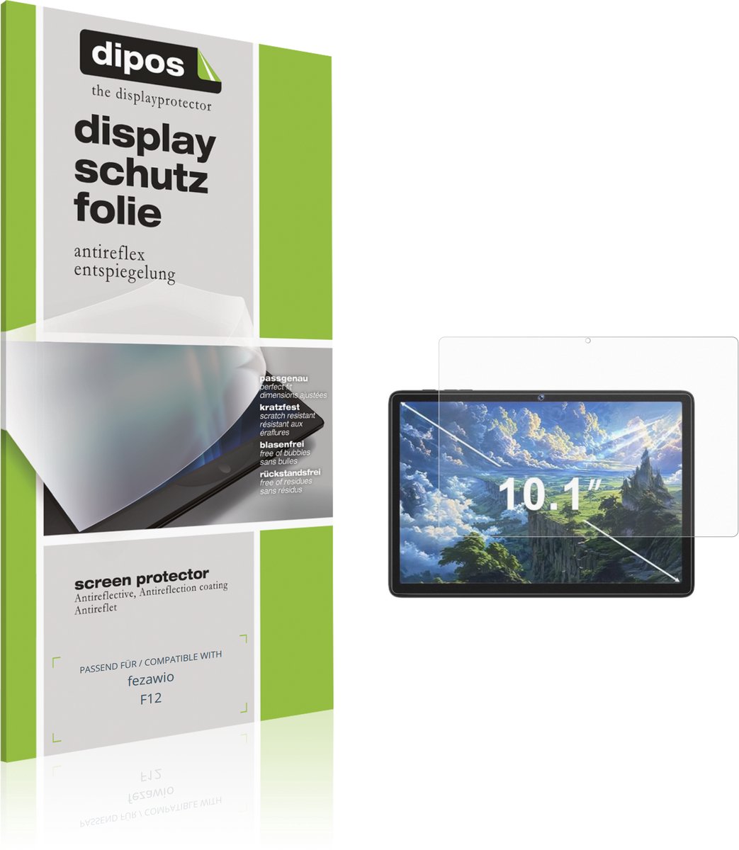 dipos – 2x Matte Beschermfolie geschikt voor fezawio F12 | Krasbestendige & antireflecterende Screenprotector Ultra-Thin