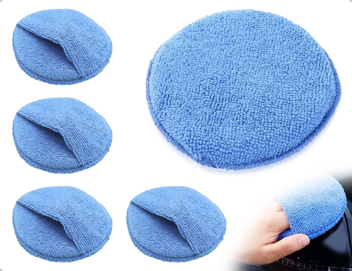 Solidchoice - Set van 4 Microfiber Polijstsponges voor Auto's