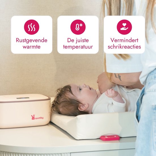 Het verwarmde aankleedkussen biedt rustgevende warmte, de juiste temperatuur en vermindert schrikreacties.