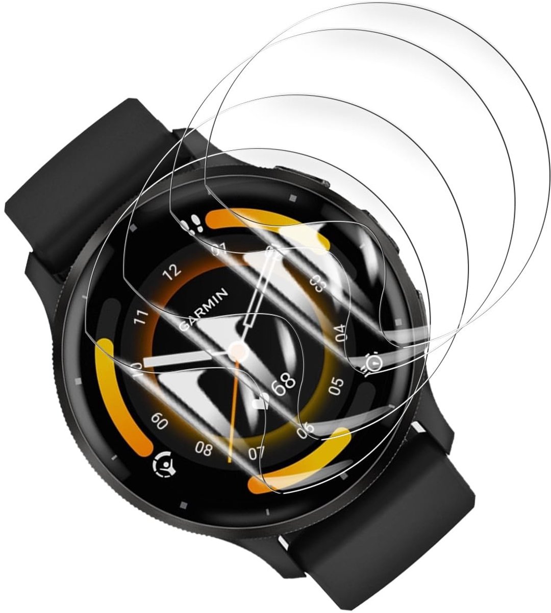 Solidchoice - 4 Stuks Beschermfolie voor Garmin Venu 3 - Zachte TPU Displaybescherming