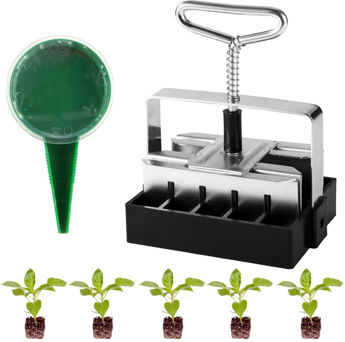 Solidchoice - Mini 20 Cells Potgrond Blok Maker met Zaad Dispenser