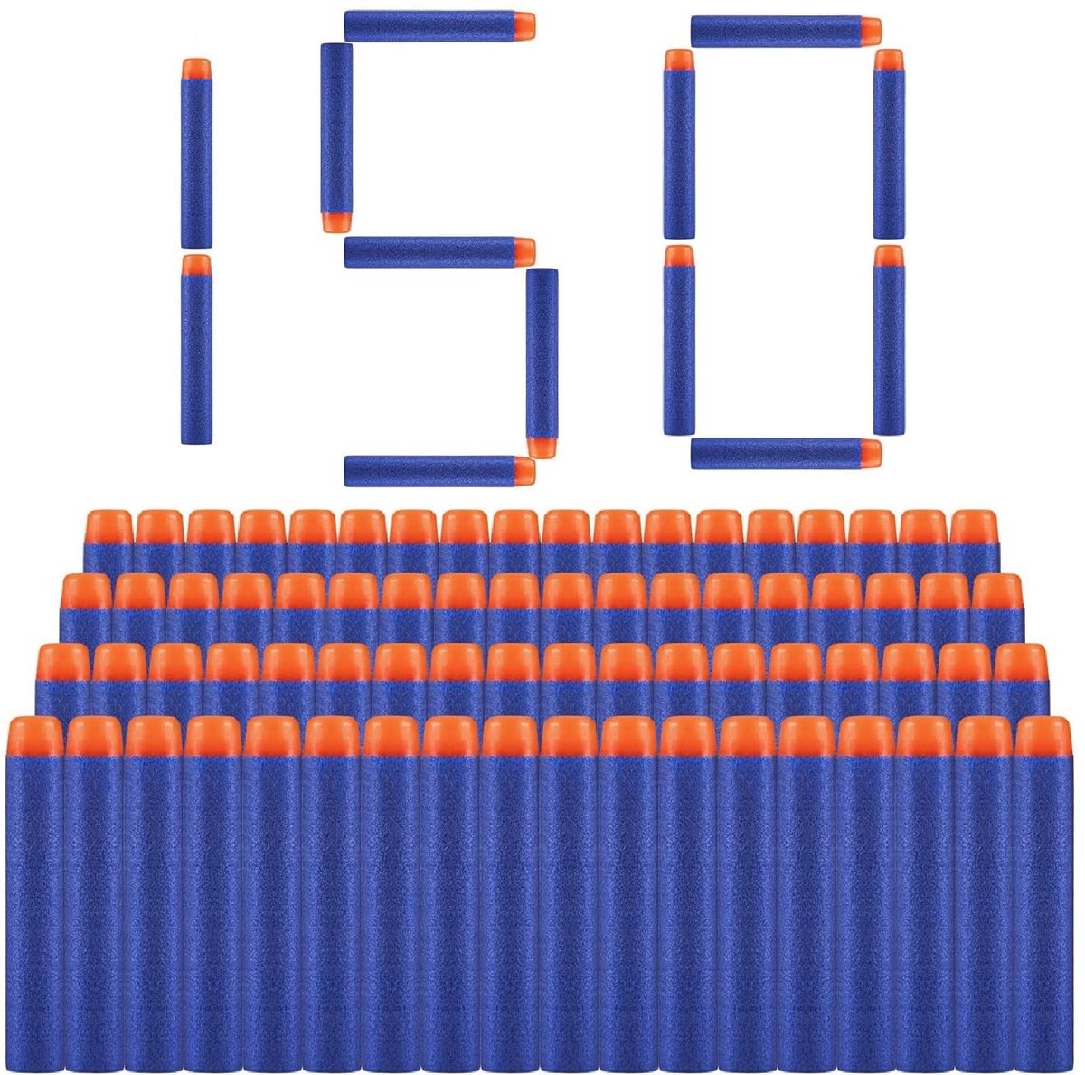 Solidchoice - Refillpakket voor Nerf Dart Flights, 150 Stuks Blauwe Darts