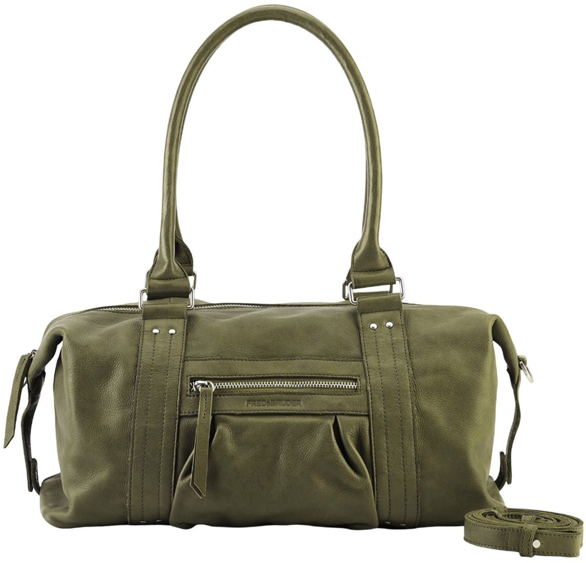 FREDsBRUDER Leren schoudertas handtas Pocket Play Collection Shoulderbag Forrest Green olijfgroen