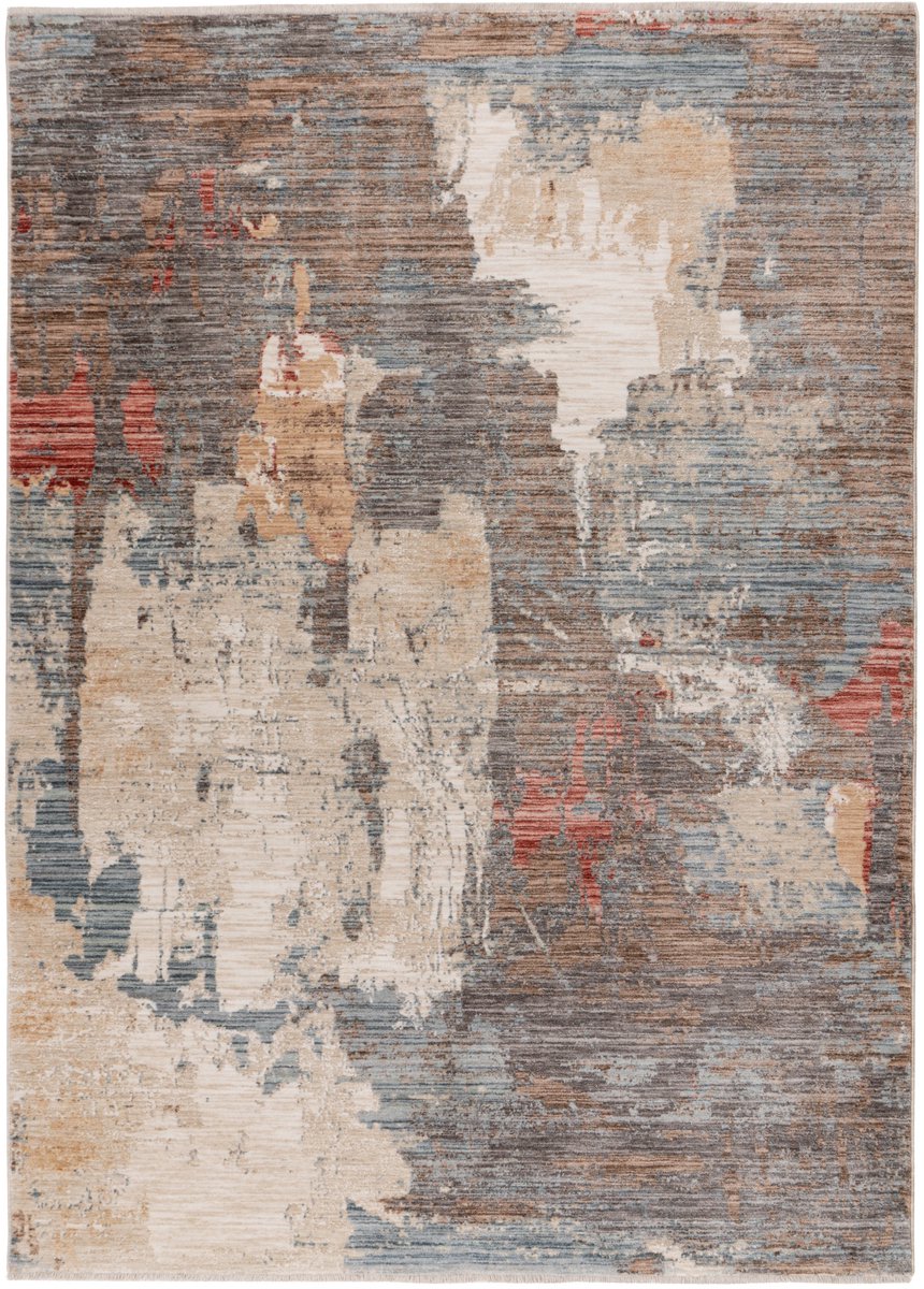 Padiro laagpolig vloerkleed 120 x 170 cm - meerkleurig - modern abstract design - geschikt voor vloerverwarming - van polyester