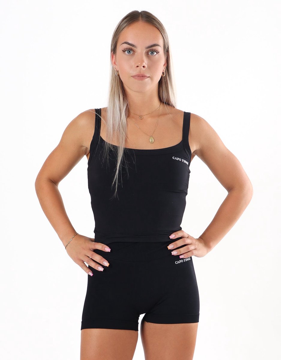 Velocity Top | CAPO FINALE - Sportbra's | S | Kleur Zwart | Sportkleding | Activewear | Gymkleding | Fitnesskleding | Sportoutfit | Fitness | Hardlopen | Crossfit | Yoga | Pilates | Krachttraining