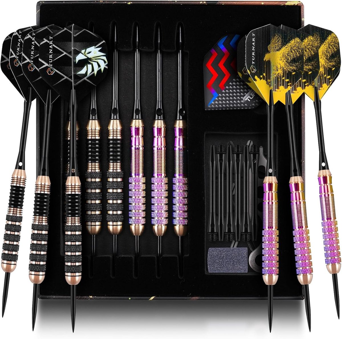Darts Metalen Tip Set - Kleur - 22/24 Gram - Professionele Messing Barrels met Stalen Tip - Voor Darts Enthousiastelingen