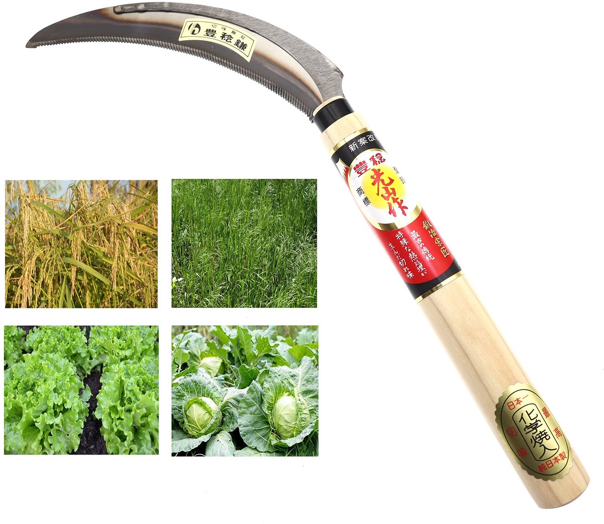 Solidchoice - Japanse Valse Sikkel met Gekarteld Blad - 17 cm Tuin Tool