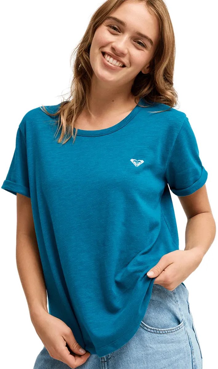 Roxy Ocean Wave Regular Fit T-shirt Met Korte Mouwen S Vrouw Corsair