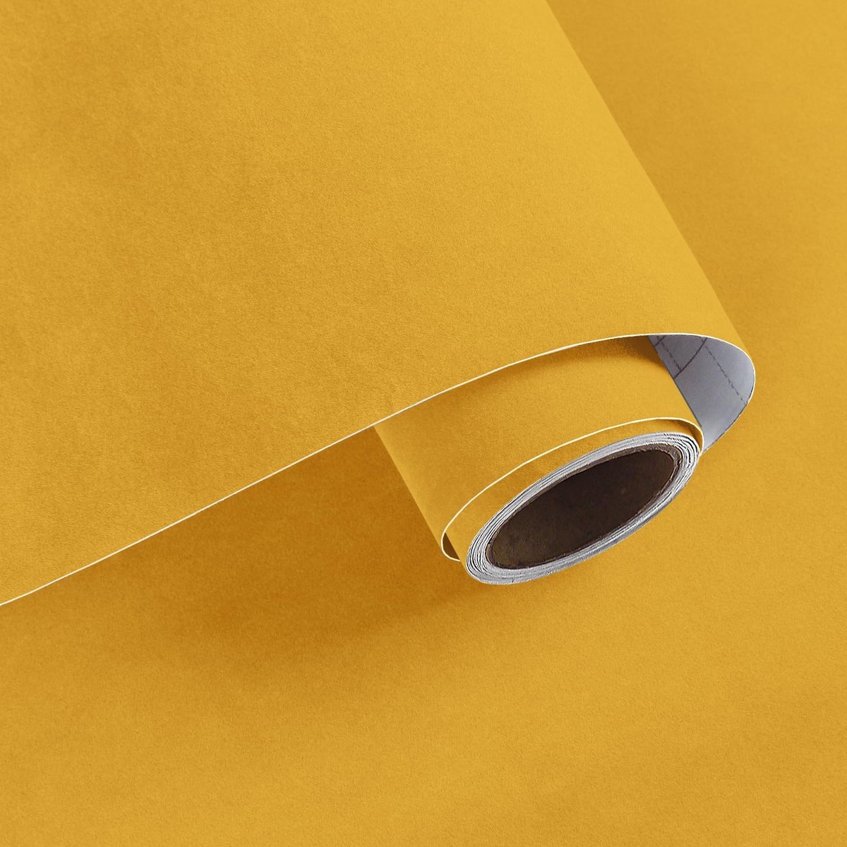 Solidchoice - Mosterd Fluweel Behang 40cmx200cm voor Binnenhuisdecoratie