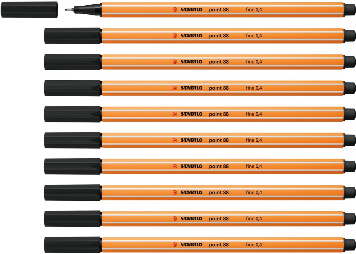 Solidchoice - Premium Fineliner Set - 10 Stuks - Zwart
